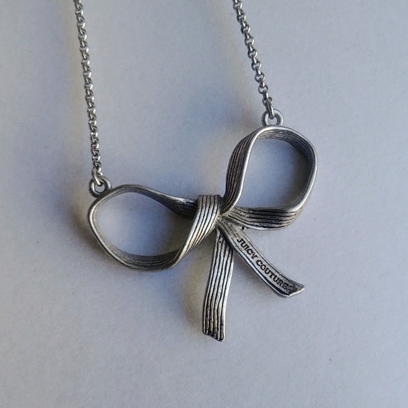 Juicy Couture Jewelry - 🎀 Juicy Couture Bow Necklace in Silver